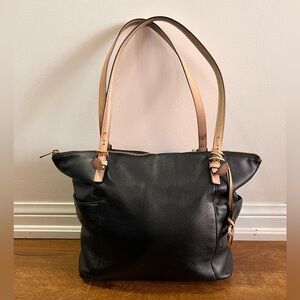 Michael Kors Black Leather Tote Bag